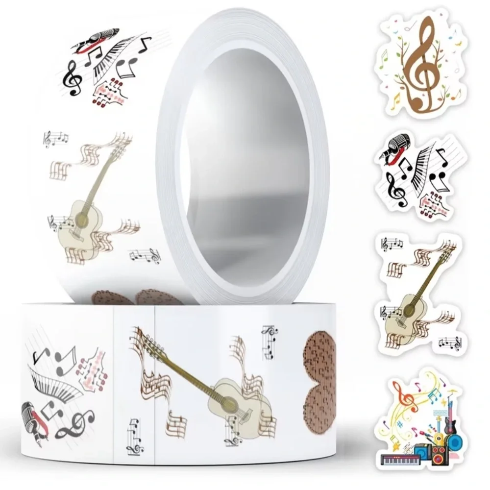 Musical Theme Decorative Stickers with 10 Assorted Patterns, NEW - Picture 5 of 8